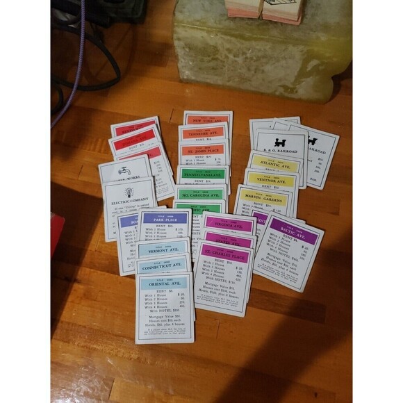 Vintage Parker Brothers MONOPOLY Game Popular Edition - Game And Board - Picture 13 of 14